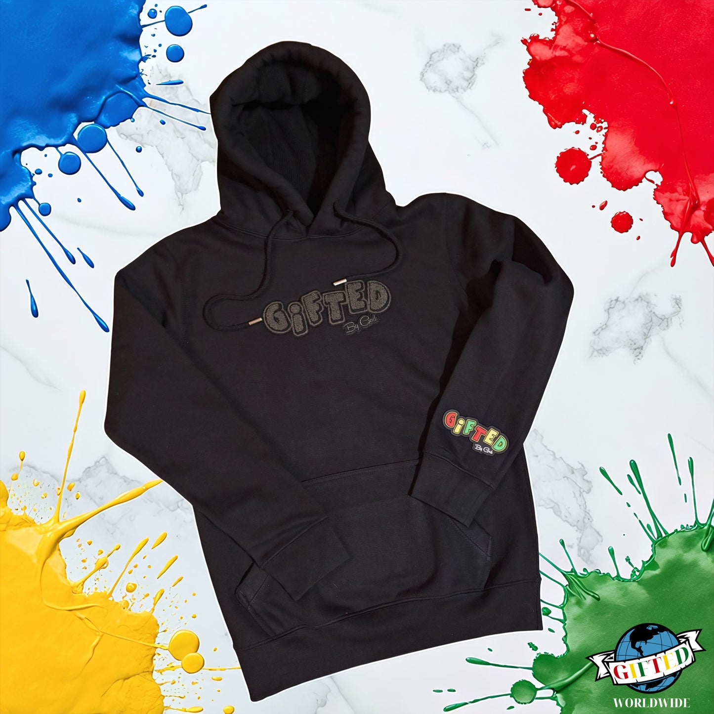 Gifted Premium (Grey & Multi color lettering))